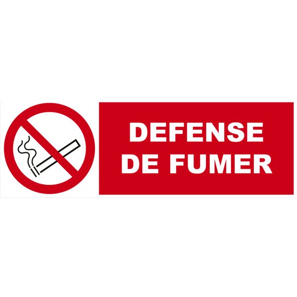 PLAQUE D'INTERDICTION DEFENSE DE FUMER