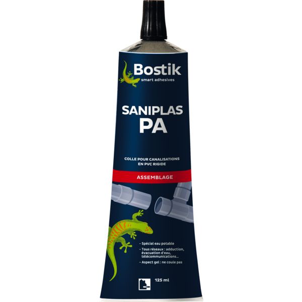 COLLE PVC SANIPLAS PA AVEC PINCEAU  -  250 ML