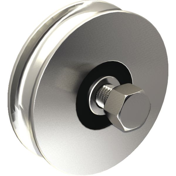 GALET ACIER 90 S/RAIL  100MM - 200 KGS -  RAIL 21MM