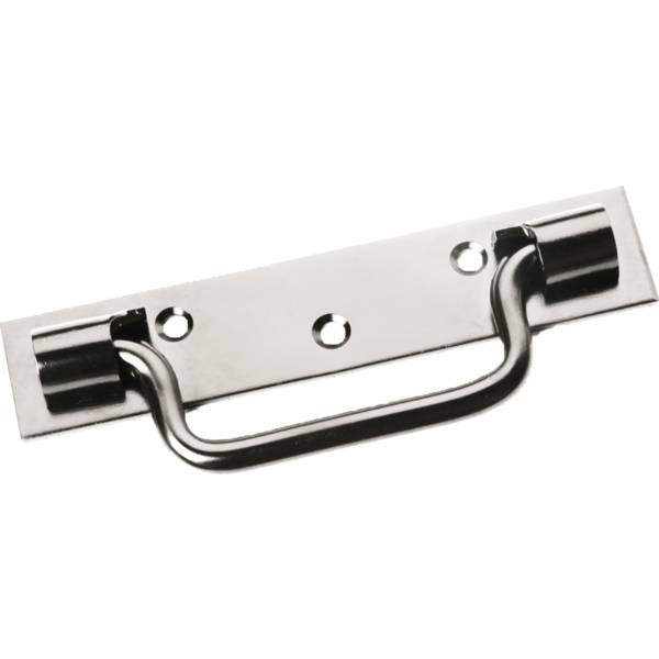 POIGNEE SUR PLATINE LG  140MM  ZN BLANC