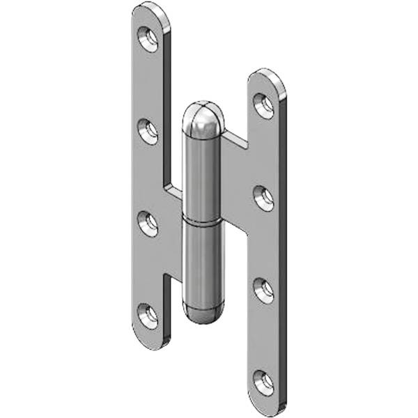 PAUMELLE A VISSER 140X70 MM GAUCHE -ZN BLANC