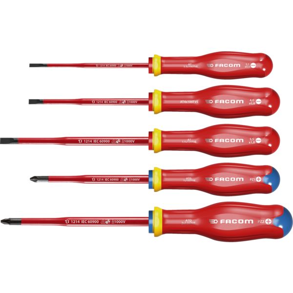 JEU TOURNEVIS PROT2 5PCE SLIM BORNEO