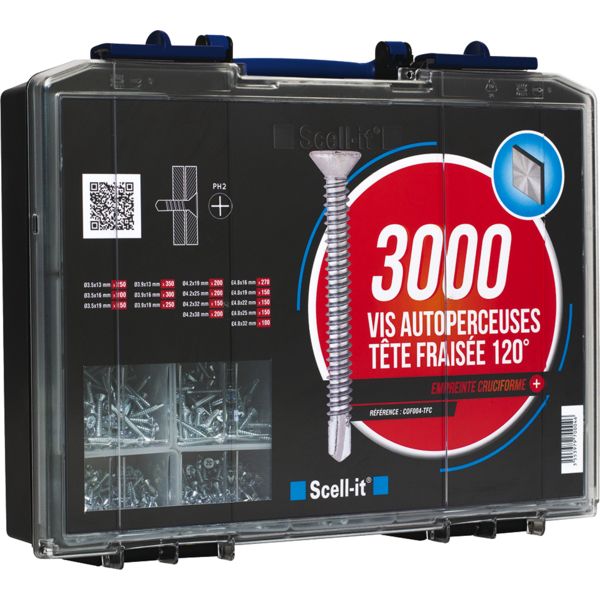 Coffret 3000  vis autoperceuse tête fraisée