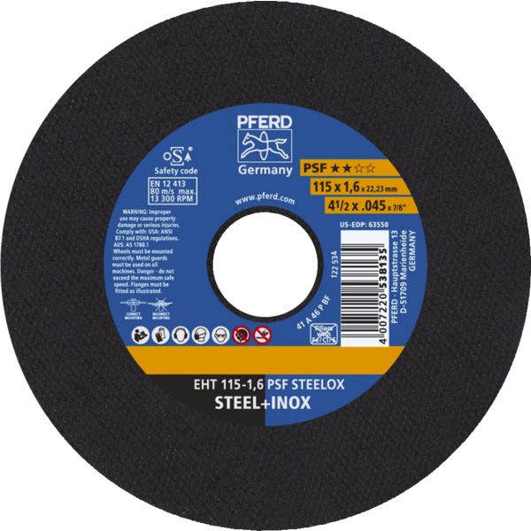 DISQUE  TRONCONNER INOX ET ACIER PSF