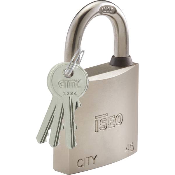 CADENAS CITY NICKEL SATIN 35 ANSE 3  CLES  S'ENTROUVRANT