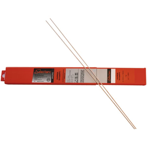 BRASURE ACIER ET ALLIAGE CUIVREUX CUPROX  3X500 MM - ETUI 1 KG