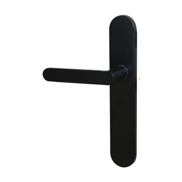 ENSEMBLE POIGNE PORTE MEUDON CLE I NOIR ALUMINIUM