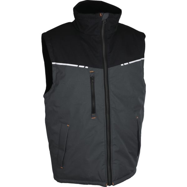 GILET RIPSTOP GRIS/NOIR L