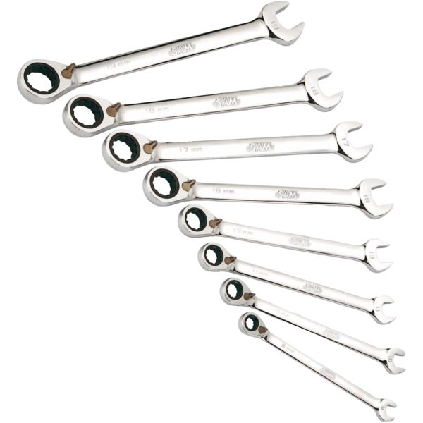 JEU DE 8 CLES MIXTES A CLIQUET