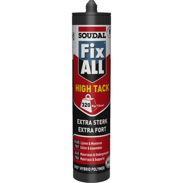 MASTIC COLLE  **FIX ALL**   'HIGH TACK'  BLANC