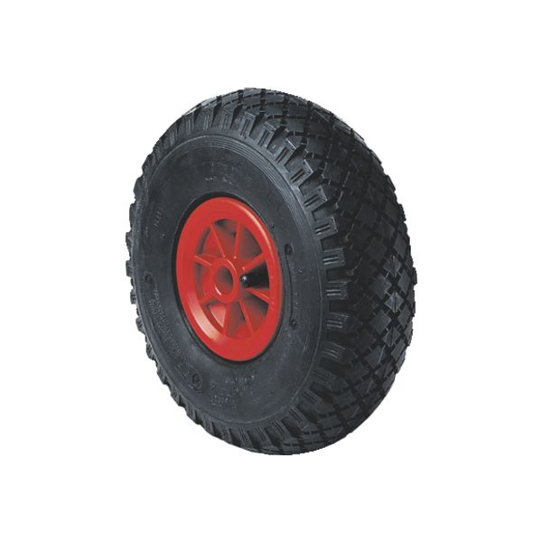 ROUE PNEUMATIQUE GONFLABLE COR ROUE BULLE NYLON+PNEUMATIQUE NOIR ROULEMENT À ROULEAUX 75X25 Ø260 MM 150 KG