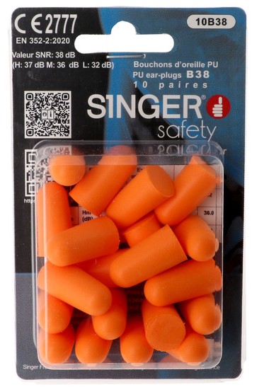 BOUCHONS D'OREILLES ORANGE  X10