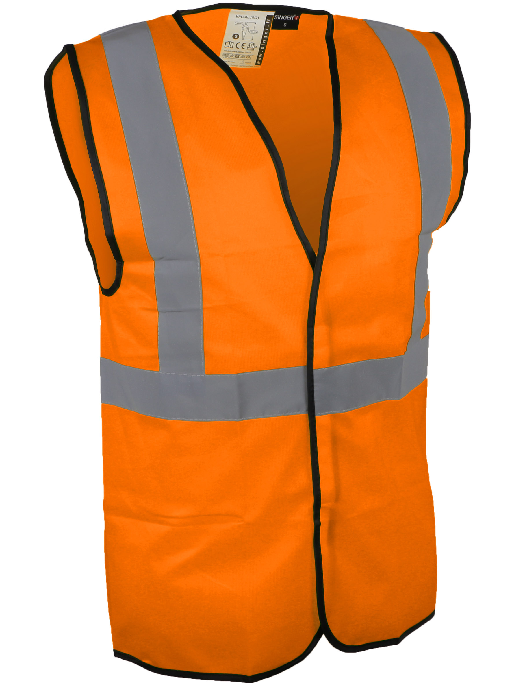 GILET HTE VIS. ORANGE T.M